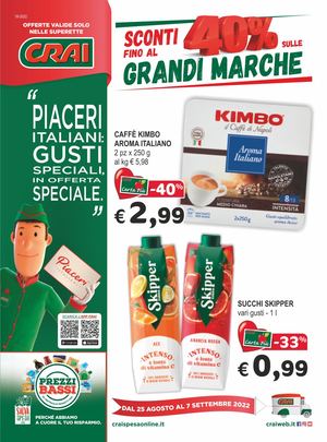 Volantino Crai Ama Superette dal 25 agosto al 7 settembre