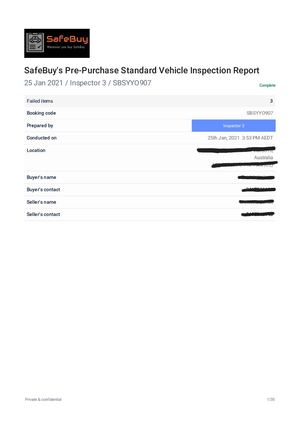 Standard InspecDownload our sample Vehicle Inspection Reporttion
