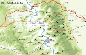 Carte 1916 - Verdun