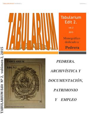 Revista Tabularium Edit 2, Volumen 2, 2015