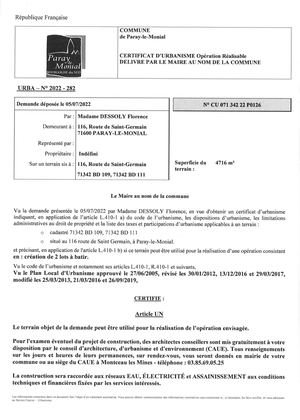 Arrêté  Cub 22 P0126