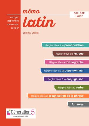 Extrait - Mémo Latin - Génération 5