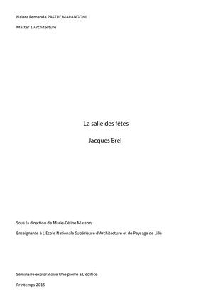 Dossier Salle Jacques Brel (Naiara Fernanda PASTRE MARANGONI).