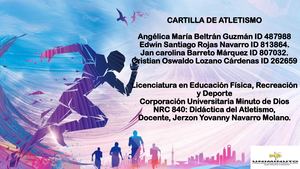 Cartilla De Atletismo