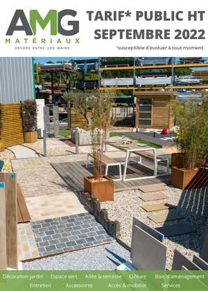 Amg Matériaux Catalogue Tarifs Septembre 2022