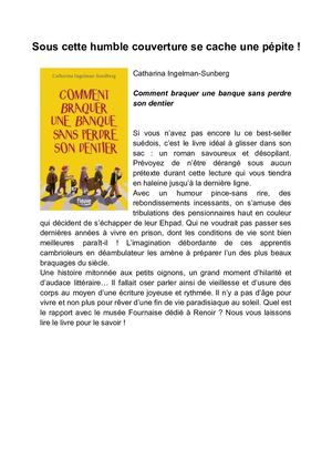 Chronique - Comment Braquer Une Banque...