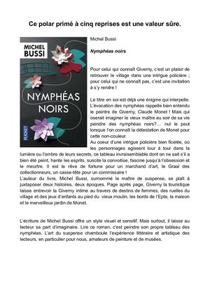 Chronique - Nymphéas Noirs