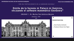 Diseño de la fachada de Palacio de Gobierno