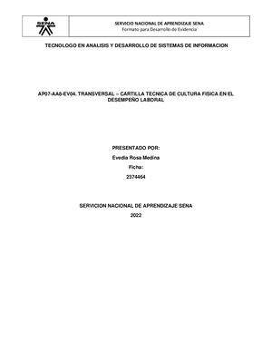 Ap07 Aa8 Ev04 Transversal – Cartilla Tecnica De Cultura Fisica En El Desempeño Laboral