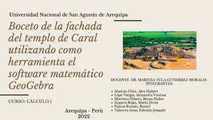 Tif Calculo Grupo 1 Diseño Del Templo De Caral En Geogebra
