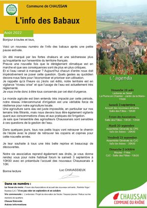 Info Des Babaux Aout 2022