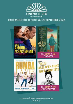 Prog cine Rex Veules les Roses 31 aout 20 septembre