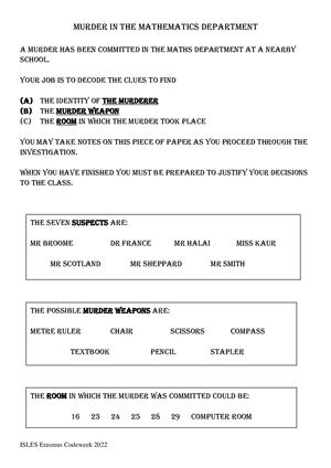 Codeweek 2022 Murder In The Math Department