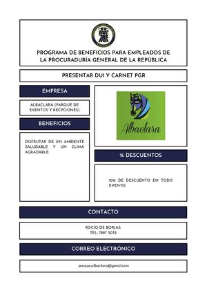 Álbum Beneficios PGR