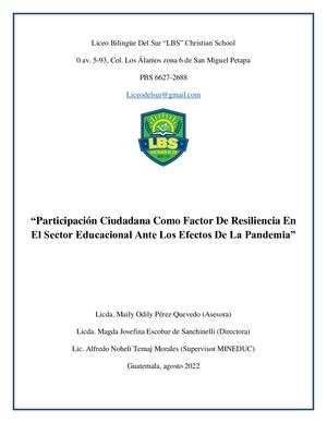 Informe Grupo 1 Proyecto Investigación Acción