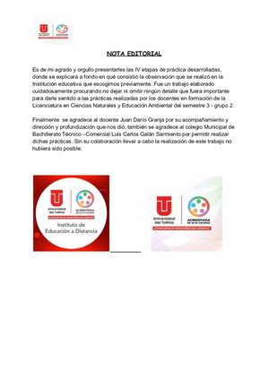 Revista Digital - Etapas Del Proceso De Prácticas Niveles I - Iv