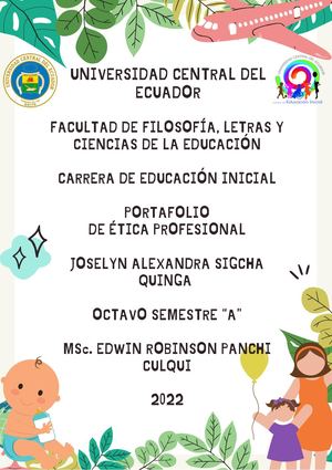 Sigcha Quinga Joselyn Alexandra - 8 "A"- Ética Profesional