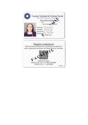 13. Tarjeta Profesional