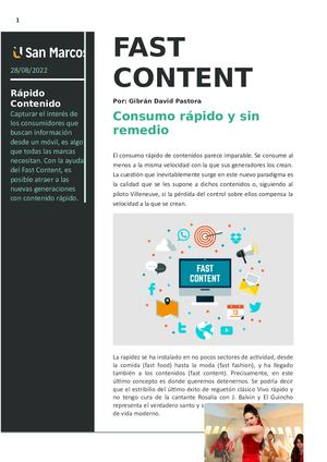 Fast Content Usam 2022