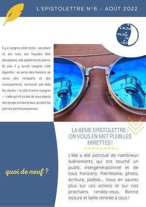 Epistolettre n°6 - Août 2022