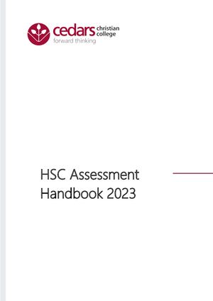 HSC Assessment Handbook 2023