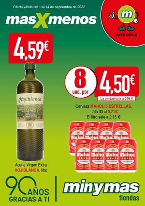 Oferta Válida Del 1 Al 14 De Septiembre De 2022 - Minymas Tiendas