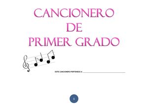 Cancionero 1° grado - 2022