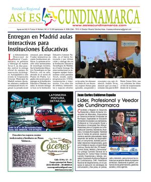 Periodico Regional Asi Escundinamarca Edicion 140 Agosto 2022
