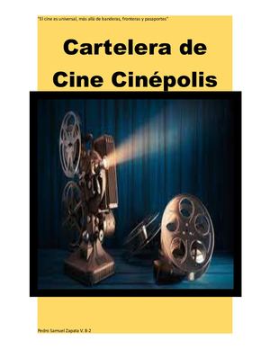Revista Cartelera De Cine Cinépolis