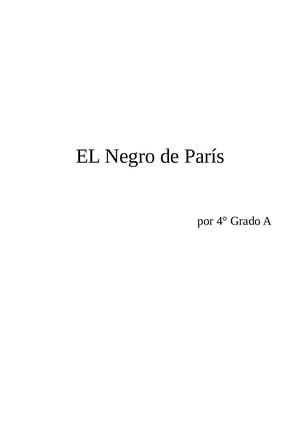 El Negro De París De 4° Grado