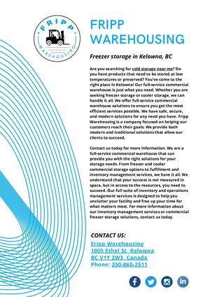 Fripp Warehousing Freezer Storage Near Me