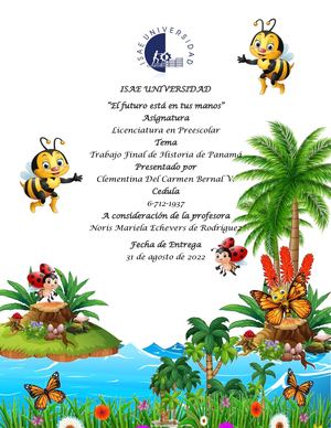 Trabajo Final De Historia De Panama Cleme Bernal