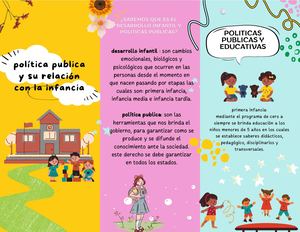 Tríptico Infantil Actividades Extraescolares Educativas Nuevo Curso Escolar Formas Orgánicas Colorido