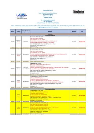 Lenovo Think Station By Bizgram Whatsapp 87776955