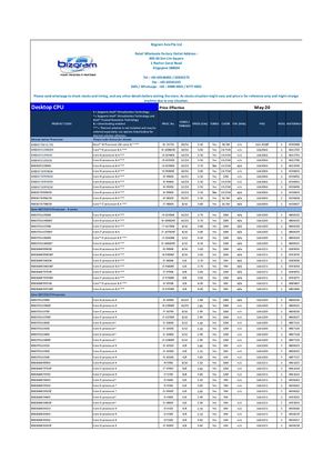 Intel Desktop CPU By Bizgram Whatsapp 87776955
