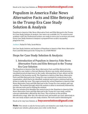 Calaméo - Populism In America Fake News Alternative Facts And Elite ...
