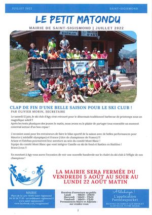 Petit Matondu Juillet 2022