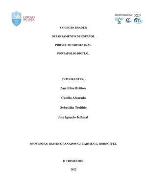 Portafolio Literario Trimestral