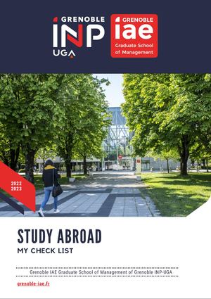 Study Abroad - My Check List 2022