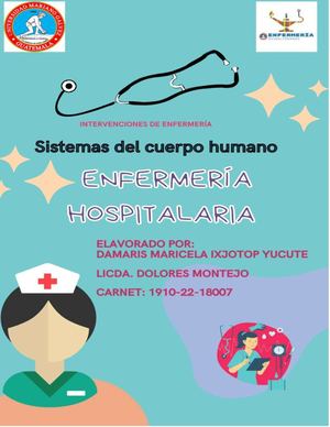 Portafolio De Los Sistemas E Intervenciones De Enfermeria