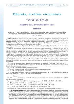 JORF - 24 Avril 2022