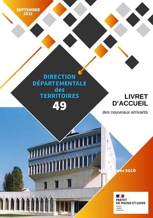 Livret Accueil des agents de la DDT49