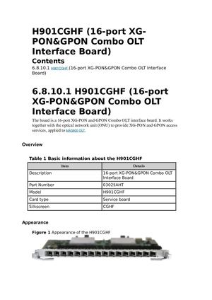 Cghf Ma5800 Product Datasheet