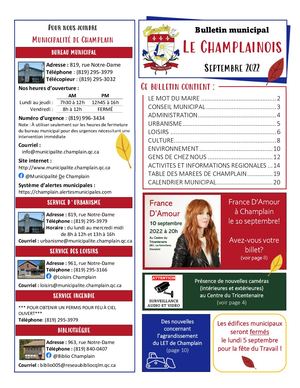 Champlainois - Septembre 2022