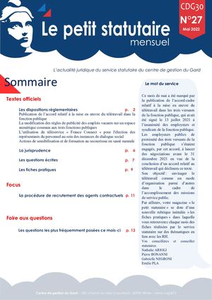 Le Petit Statutaire - Mai 2022