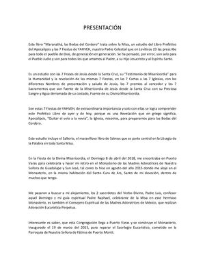 Maranathá, las Bodas del Cordero