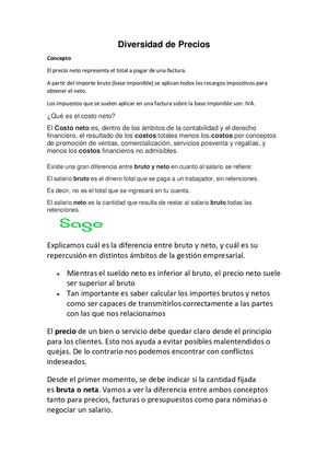 Diversidad De Precios