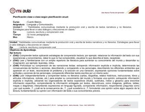 PLANIFICACION MENSUAL MES MARZO LENGUAJE 4TO BASICO 96970 20220903 20200407 232603