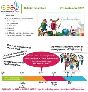 B Bulletin De Rentrée