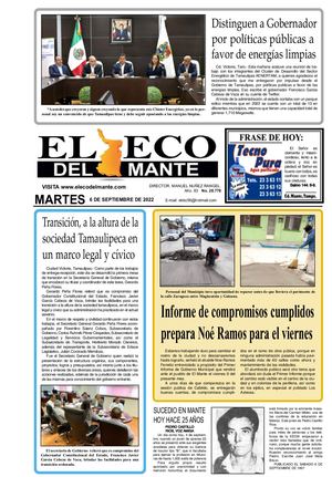 Martes 6 De Septiembre De 2022